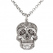  Colier cu pandant statement Skull din argint masiv   | colecția CARPE DIEM - YOLO 2025