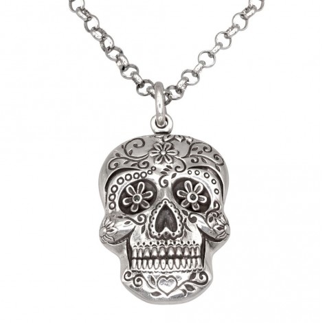  Colier cu pandant statement Skull din argint masiv   | colecția CARPE DIEM - YOLO 2025