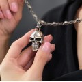  Colier cu pandant statement Craniu din argint masiv   | colecția CARPE DIEM - YOLO 2025