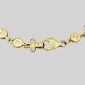 Brățară vintage din aur galben 14k decorată diamante naturale 0.85 ct 