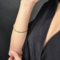 Brățară vintage din aur galben 14k decorată diamante naturale 0.85 ct 