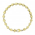 Brățară vintage din aur galben 14k decorată diamante naturale 0.85 ct 
