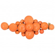 Broșă victoriană din aur galben 8k cu anturaje de coral natural Sciacca | cca. 1850 - 1870