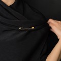 Broșă statement din aur galben 18k stilizată sub forma unui ac de siguranță | atelier Ceriani - Italia cca. 1950 - 1960