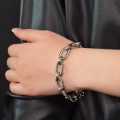 Brațară statement chainmaille din argint torsadat | atelier Mabina anii 2020