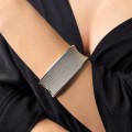 Brățară cuff etnică balineză manufacturată în argint masiv | new old stock