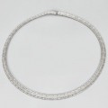 Elegant colier choker mesh din argint rodinat și aurit |  new old stock cca. 1980 - 1990