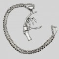 Colier statement cu pandant " Skeleton Hand " din argint 925 | Bikers Collection 2025