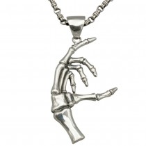 Colier statement cu pandant " Skeleton Hand " din argint 925 | Bikers Collection 2025