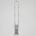 Colier din argint cu pandant lavalier  mid-century Atomic Age | cca. 1960