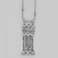 Colier din argint cu pandant lavalier  mid-century Atomic Age | cca. 1960