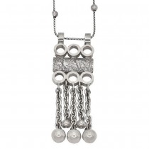 Colier din argint cu pandant lavalier  mid-century Atomic Age | cca. 1960