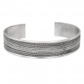 Brățară cuff unisex balineză manufacturată în argint | Indonezia