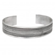 Brățară cuff unisex balineză manufacturată în argint | Indonezia
