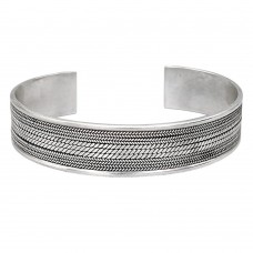 Brățară cuff unisex balineză manufacturată în argint | Indonezia