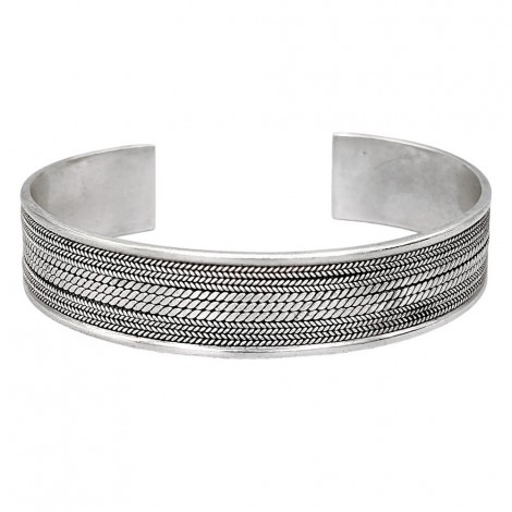 Brățară cuff unisex balineză manufacturată în argint | Indonezia