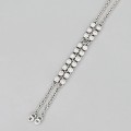 Colier lavalier Esprit din argint decorat cu anturaje de cristale cubic zirconia | new old stock anii 2000 