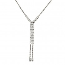 Colier lavalier Esprit din argint decorat cu anturaje de cristale cubic zirconia | new old stock anii 2000 