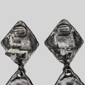 Cercei dangle retromoderniști Yves Saint Laurent | New Old Stock | Franța cca. 1985