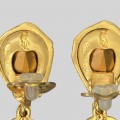 Cercei dangle RunWay Yves Saint Laurent | Retro Statement | Franța cca.1985