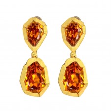 Cercei dangle RunWay Yves Saint Laurent | Retro Statement | Franța cca.1985