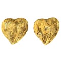  Cercei statement Yves Saint Laurent | Valentine | oțel placat cu aur & texturat | cca.1985
