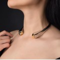 Colier choker RunWay autentic  Saint Laurent manufacturat în argint masiv | designer Hadi Slimane cca. 2015