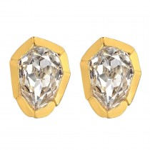 Cercei clipsuri retro Yves Saint Laurent | oțel placat cu aur galben | cristale Swarovski | cca.1985