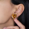 Cercei clipsuri retro Yves Saint Laurent | oțel placat cu aur galben | cristale Swarovski | cca.1985