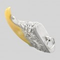 Vechi pandant amuletic cu gheară de tigru montată în argint | Indochina Franceză cca. 1890 - 1920