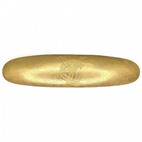 Clamă de păr Yves Saint Laurent | logo YSL | oțel placat cu aur galben | Franța cca.1985