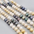 Colier statement multi-strand de perle naturale de cultură în apă dulce 