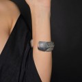 Brățară cuff balineză manufacturată în argint masiv | Indonezia