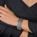 Brățară cuff balineză manufacturată în argint masiv | Indonezia