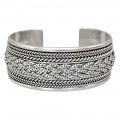 Brățară cuff balineză manufacturată în argint masiv | Indonezia