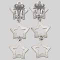 Cercei dangle Yves Saint Laurent | Retro Statement | palladium finish | cristale Swarovski | new old stock 
