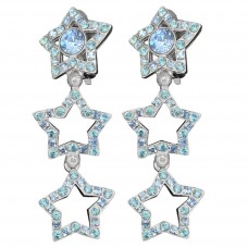 Cercei dangle Yves Saint Laurent | Retro Statement | palladium finish | cristale Swarovski | new old stock 