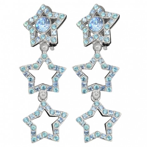 Cercei dangle Yves Saint Laurent | Retro Statement | palladium finish | cristale Swarovski | new old stock 