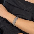 Brățară cuff din argint torsadat și împletit | preloved - Thailanda
