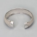 Brățară cuff din argint torsadat și împletit | preloved - Thailanda