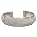 Brățară cuff din argint torsadat și împletit | preloved - Thailanda