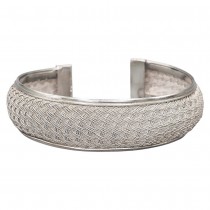 Brățară cuff din argint torsadat și împletit | preloved - Thailanda