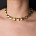 Colier Yves Saint Laurent Monogram | YSL logo | oțel placat cu aur galben | Franța cca.1985
