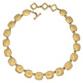 Colier Yves Saint Laurent Monogram | YSL logo | oțel placat cu aur galben | Franța cca.1985