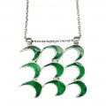 Colier cu pandant statement mid-century din argint emailat champleve | designer Pippo Perez cca. 1960 