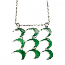 Colier cu pandant statement mid-century din argint emailat champleve | designer Pippo Perez cca. 1960 