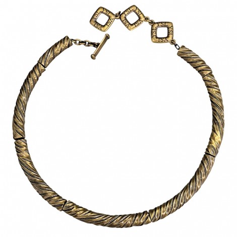 Colier choker retromodernist Yves Saint Laurent | New Old Stock | Franța cca. 1985