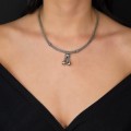 Colier balinez Boho Style din argint împletit herigbone | Indonezia