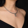 Colier balinez Boho Style din argint împletit herigbone | Indonezia