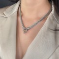 Colier statement din argint împletit mesh | new old stock 